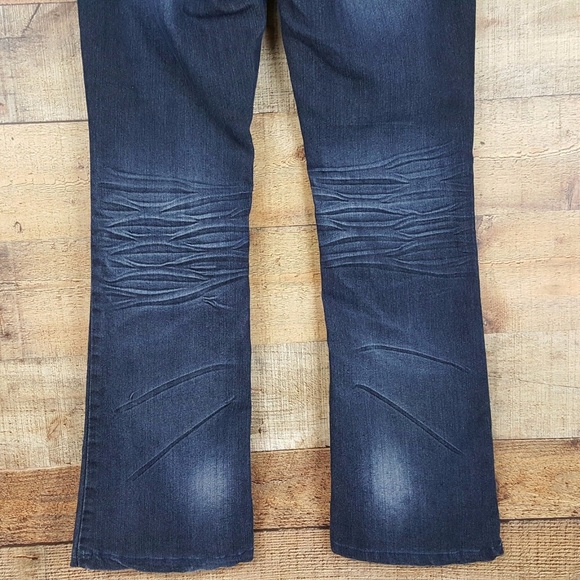 Wurl Jeans Juniors Size 7 Blue Denim Inseam 30 Bootcut - Picture 6 of 8